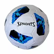Мяч футбольный Пиксель 3-слоя, PU 3.6, 450 гр, машинная сшивка, бело-синий