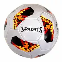 Мяч футбольный Пиксель 3-слоя, PU 3.6, 450 гр, машинная сшивка, бело-оранжевый