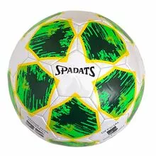 Мяч футбольный SP-505 3-слоя, PU 3.6, 450 гр, машинная сшивка, бело-зеленый