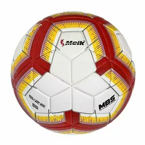Мяч футбольный №5, белый-красный-желтый-розовый