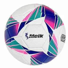 Мяч футбольный №5, белый-фиолетовый-зеленый-розовый