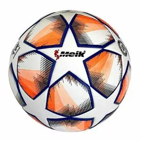 Мяч футбольный №5, белый-оранжевый-синий-черный