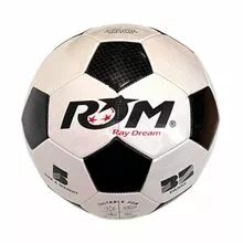 Мяч футбольный R&M-3009 3-слоя, PVC 1.6, 330 гр, машинная сшивка, белый-черный