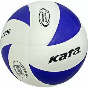 Мяч волейбольный Kata, PU 2.5, 280 гр, клееный, бут.кам, бело-синий