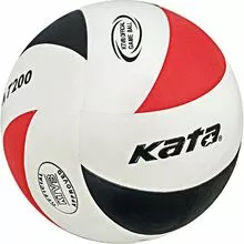 Мяч волейбольный Kata, PU 2.5, 280 гр, клееный, бут.кам, бело-черно-красный