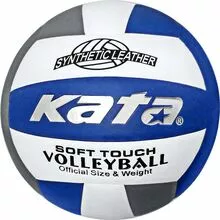 Мяч волейбольный Kata, PU 2.5, 280 гр, клееный, бут.кам, бело-сине-серый