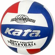 Мяч волейбольный Kata, PU 2.5, 280 гр, клееный, бут.кам, бело-сине-красный