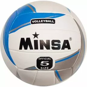 Мяч волейбольный, ПВХ 2.5, 260 гр, серо-голубой