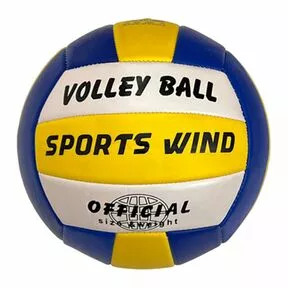 Мяч волейбольный, PU 2.7, 260 гр, машинная сшивка, бело-сине-желтый