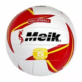 Мяч волейбольный №5, белый-красный-желтый
