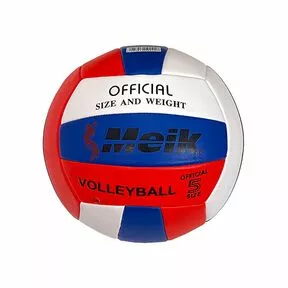 Мяч волейбольный Meik-503 PU 2.5, 285 гр, машинная сшивка, красныйбелыйсиний