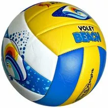 Мяч волейбольный Meik-511 пляжный, PU 2.5, 270 гр, машинная сшивка, синий