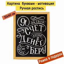 Картина буквами Леттеринг 30х40 см 