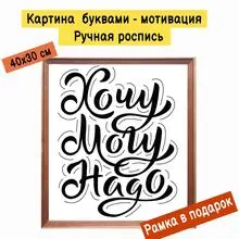 Картина буквами Леттеринг 25х30 см 