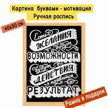 Картина буквами Леттеринг 30х40 см 