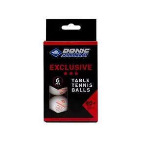 DONIC EXCLUSIVE 3* 40+, 6 штук, белый - мячи для настольного тенниса