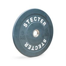 Цветной диск для штанги каучуковый, серый, 5 кг, 51 мм