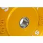 Цветной диск для штанги каучуковый, желтый, 15 кг, 51 мм - вид 2