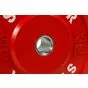 Цветной диск для штанги каучуковый, красный, 25 кг, 51 мм - вид 2